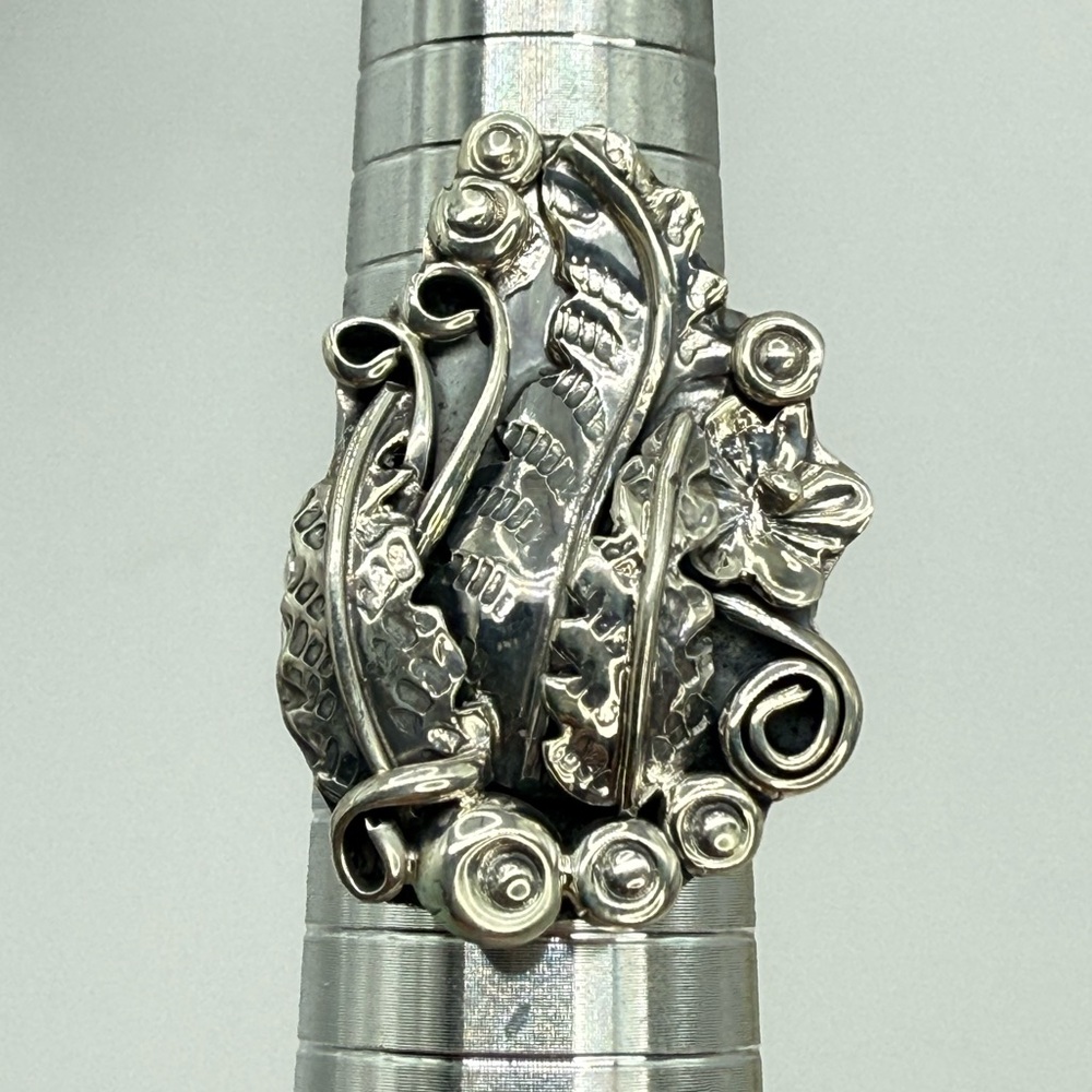 Native American Navajo Sterling Silver Statement Ring – Signed Harry B. Yazzie - Picture 16 of 16